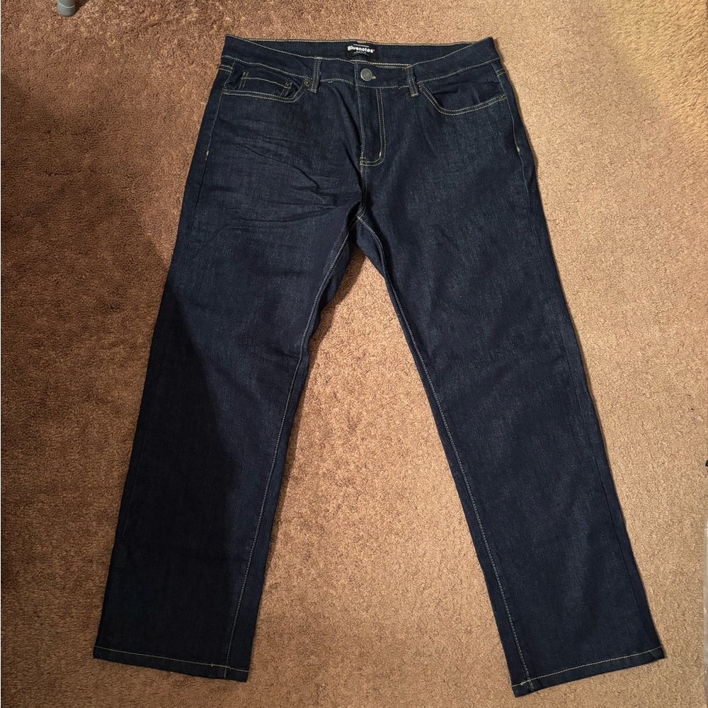Men's Bluenotes Straight Cut Dark Blue Jeans 33/30 everyday casual comfy denim
